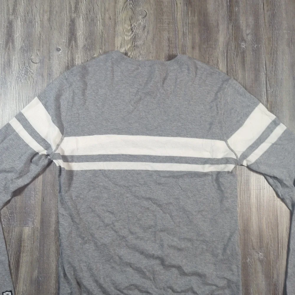 FootJoy x Todd Snyder Sweater Men's Small Grey White Striped Cashmere Blend